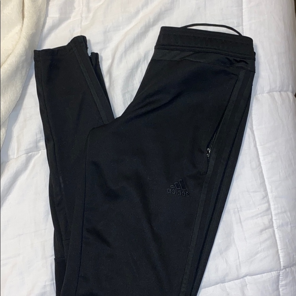 black adidas track pants